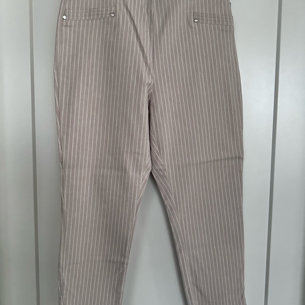Maurice’s Tan Striped Ankle Work Dress Pants Size L